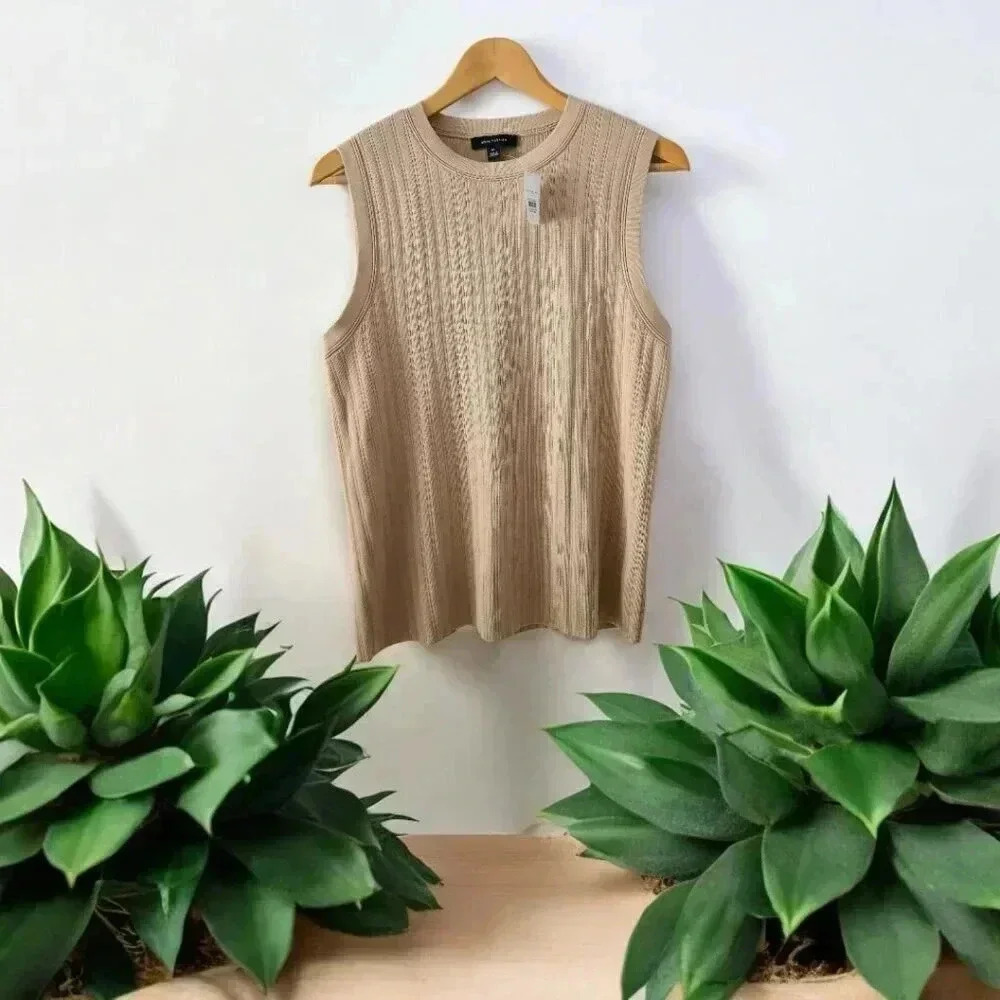 Ribbed sweater vest tank top XL - Picture 2 of 4